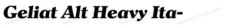 Geliat Alt Heavy Ita字体转换